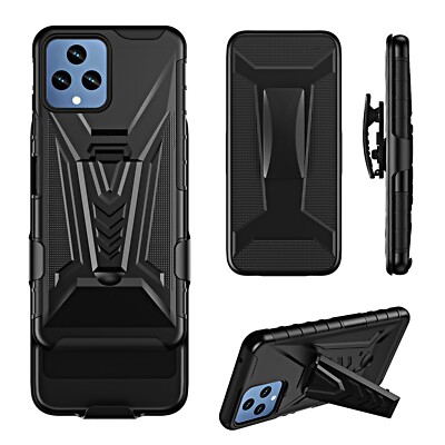 For T-Mobile Revvl 6x / 6x Pro 5G Case Holster Belt Clip Cover w/ Tempered Glass
