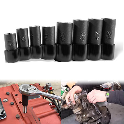 70500 Tap Socket Wrench Set 8-piece | Tap Socket Adapter,1/4'' & 3/8'' Drive