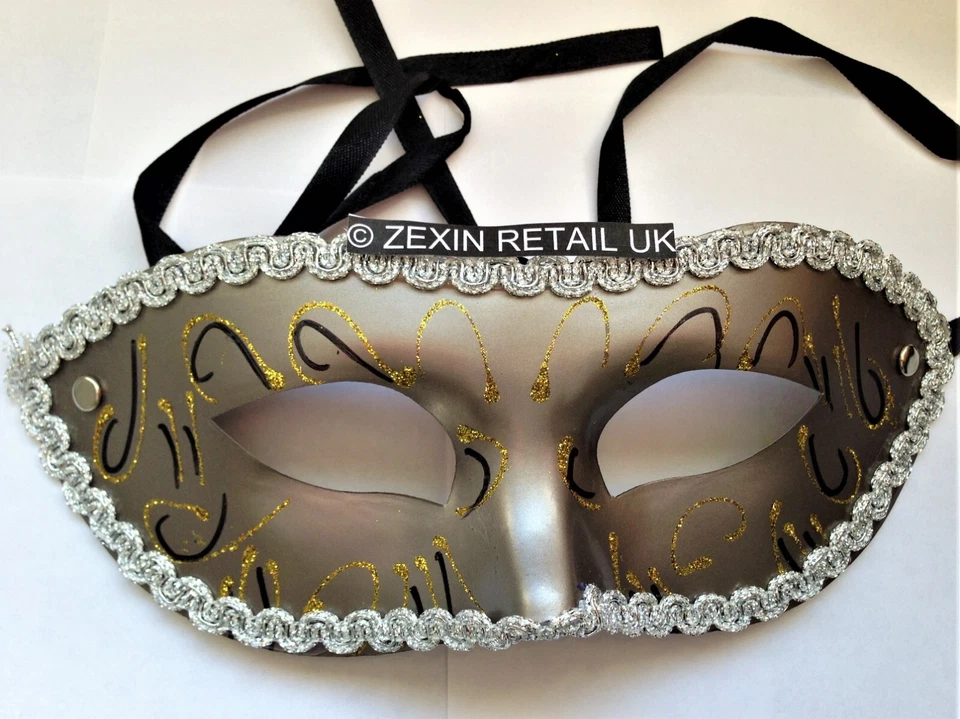 Mascarada Máscara de Ojos Gótico Vestido Elegante Mascarada Baile Fiesta de Gallina Fantasía Foto 2 de 2