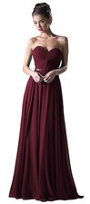 Women's Formal Strapless Lace Up back bridesmaid Long Evening Gown prom dress