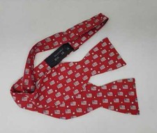 New men's Vineyard Vines patriotic USA flag  stars printed bow tie 4th of July