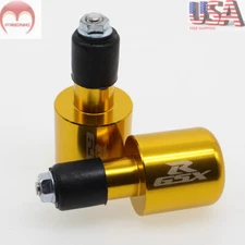 Gold CNC Handle Bar Ends Grip Plug For Suzuki GSXR750 GSXR600 GSXR1000 2001-2025