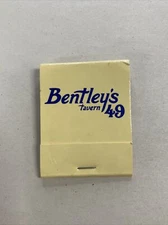 Vintage Matchbook Bentley’s Tavern 49 - Unused, Full