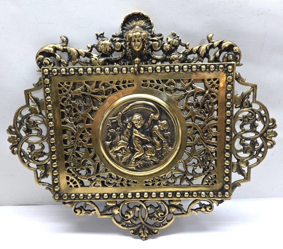 Solid Brass Ornate Wall Door Mail Letter Holder 16 X 14 - Image 2 of 4