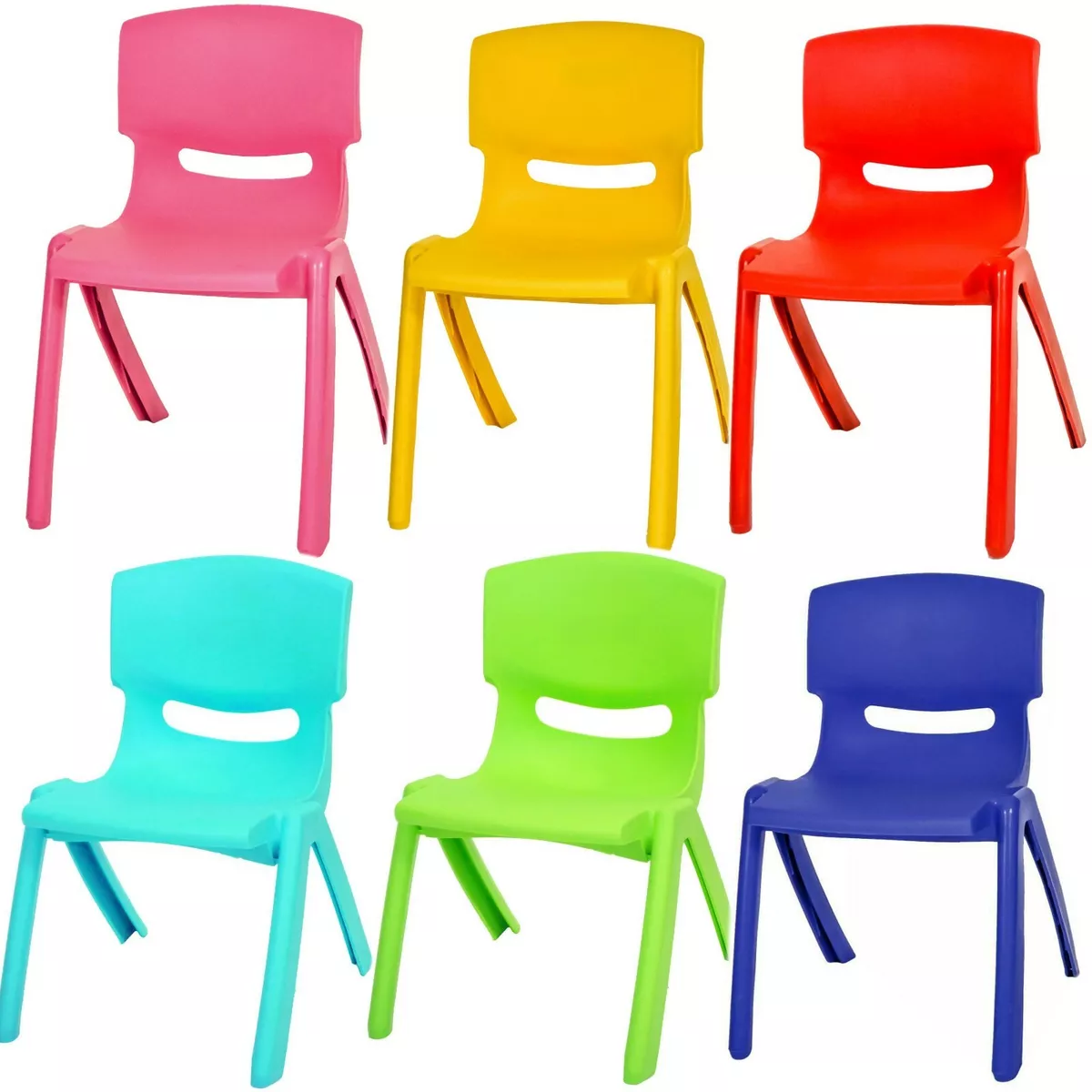 Stackable Kids Children Plastic Chair Up To 60kg Play Outdoor