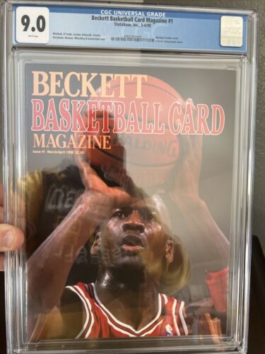 1990 Beckett Basketball Magazine #1 CGC 9.0 MICHAEL JORDAN /EWING BRAND NEW case - Picture 1 of 5