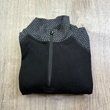Smartwool Women's Black Gray Snake Sleeve 1/2-Zip Merino 250 Sweatshirt Size L