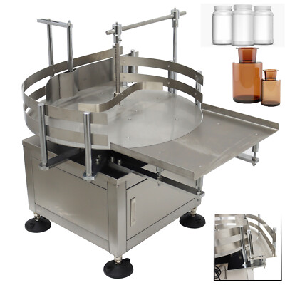 23.6'' Desktop Automatic Bottle Organizer Sorter Collection Turntable Table 110V