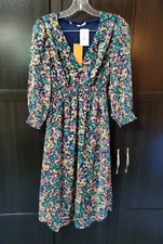 Collective Concepts Dress Womens XS Green Floral NEW