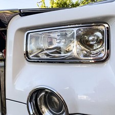 Chrome Head Light Trim Bezel Surrond Rim Cover For Rolls-Royce Phantom VII