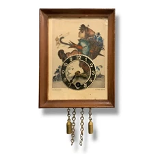 Vintage Hummel Clock Mini Wall Wind Up Hanging Room Decor Goebel UNTESTED No Key