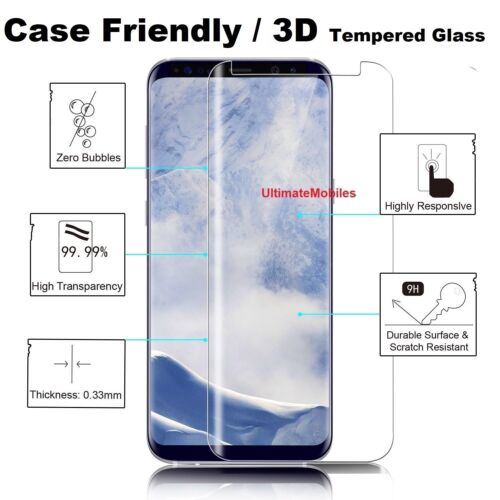 100% Genuine tempered glass screen protector for Samsung Galaxy S9 Plus  - Clear - Picture 1 of 1