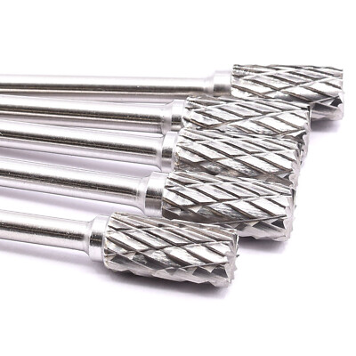 5x Hartmetall Fräskopf 6mm Fräser Gravur für Dremel Proxxon Zubehör 3mm Schaft