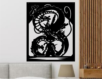 Son Goku E Shenron Metallbild Dragon Ball