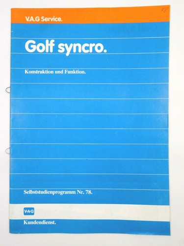 VW SSP 78 Golf syncro Konstruktion und Funktion 5 Gang Getriebe 009 Allrad