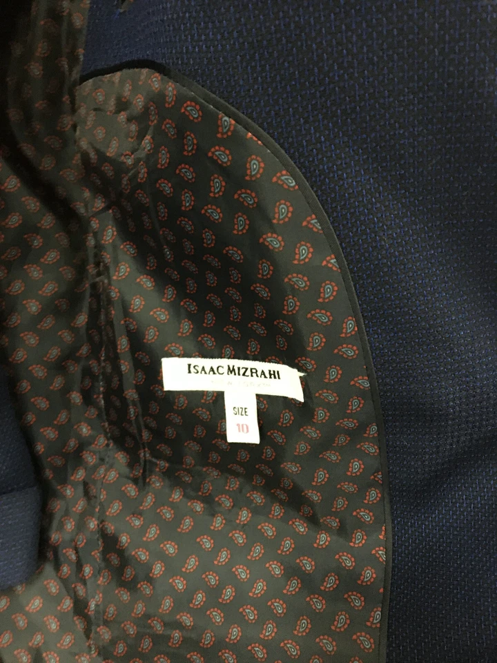 Traje Pantalón Isaac Mizrahi New York Niños Talla 2 Calce Ajustado Pin Punto Azul - NUEVO Foto 4 de 4