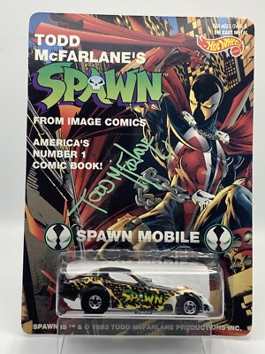 Todd McFarlane Signed Mattel Hot Wheels Spawn Die Cast Car SDCC 2023 Exclusive!!