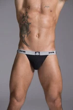 BIKE style GYM Swim/Run Jockstrap 2.0 with 1" Waistband in Black "X-Large" R7