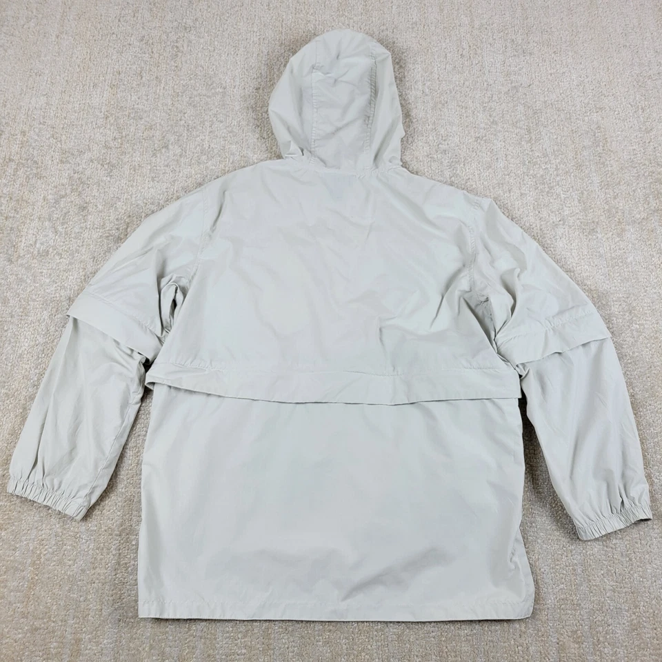 Chaqueta Abrigo Ralph Lauren Convertible Para Hombre L Beige Con Capucha Ripstop Ligera Foto 2 de 4