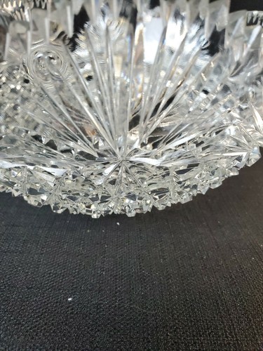 Sawtooth Cut Crystal Bowl - Picture 2 of 8