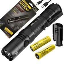 Combo: Nitecore MH10 V2 Type-C Rechargeable Flashlight 1200 Lumens + NL2150HPR