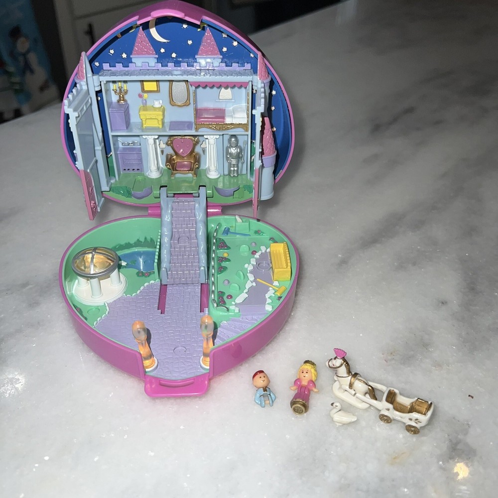 Vintage Polly Pocket Starlight Castle Compact Playset-1992 Bluebird-Lights Work