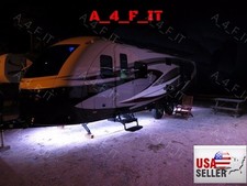 White LED Boat Lights Kit Waterproof Pod Bright LED Strips Marine Bowrider 8pc