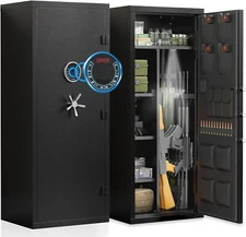 15-20 Gun Safe for Rifles and Pistols, Unassembled Rifle Safe with Dual Alarm