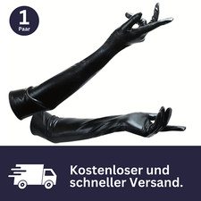 Lange Kunstleder BDSM Sex Handschuhe - Sexy Fetisch Lackhandschuhe