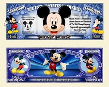 MICKEY MOUSE MILLION DOLLAR BILL (25 Bills)