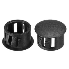 60Pcs 9/16" Hole Plugs, Plastic Hole Plugs Circular Hole Plug Cover, Black