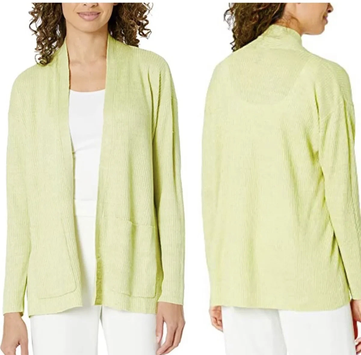 Eileen fisher 2025 green cardigan