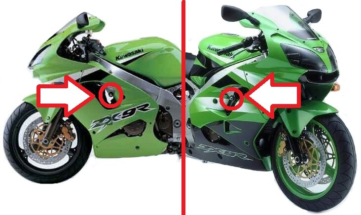 ハト KAWASAKI ZX-9R ZX9R NINJA 2002-2003 - CRASH PADS PROTECTEURS