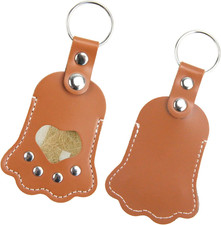 Pet Paw Shaped Leather Keychain, Cat Paw Keychain, Cat Shaped Leather Keepsake,