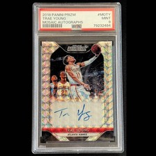 Trey Young 2018 Prizm Mosaic RC Handsigned PSA9 NBA Basketball Card