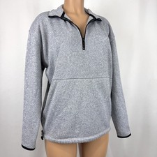 Victoria s Secret PINK Heather Gray Quarter Zip Pullover Better Sweatshirt Sz S
