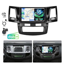 4G+ 64GB Autoradio Android 15 DAB+ Carplay WIFI GPS Für TOYOTA HILUX 2005-2014