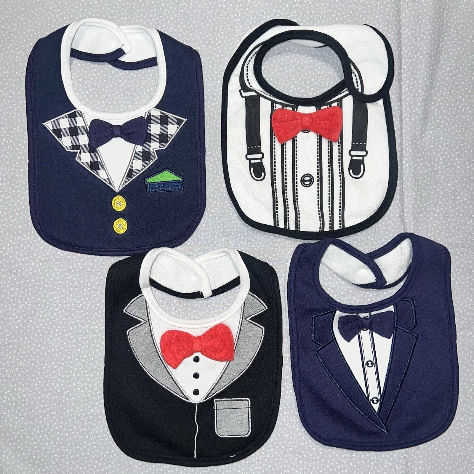 Baby Toddler Infant Boys Drool Drooling Bibs Bowtie Tuxedo Bow Tie Soccer