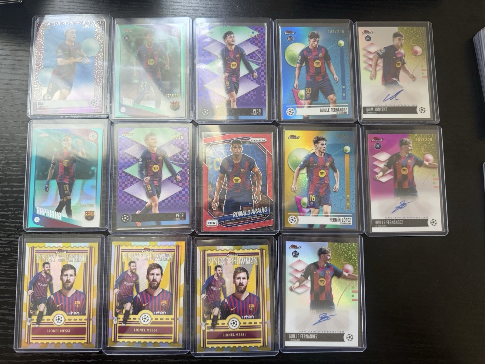 2025-2026 Topps Chrome, Finest, Panini Barcelona Team Set Autos, Patch, Messi 