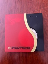 SINGAPORE $10 SINGAPRA 1991 IN ORIGINAL CASE YEAR OF THE GOAT