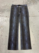 2000s Cavalli Blue Leopard Pants S