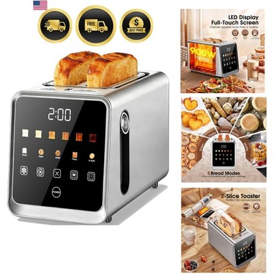 2 Slice Toaster with Touch Screen, 1.5'' Wide Slot for Bagels, Smart Digital |...