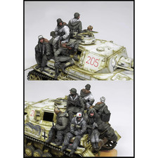 1/35 German Tank Riders Crew Resin Figures Set WWII Panzer Soldiers NO TANK