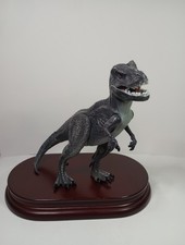 Vintage T. Rex Dinosaur action figure Gray, Movable Joints Indonesia 7.5"