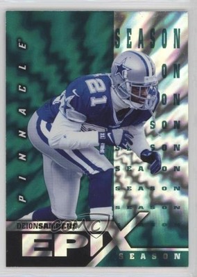 1997 Pinnacle Certified Epix Season Green Deion Sanders #E15 HOF 06yj