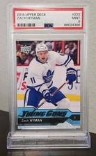 2016 Upper Deck Zach Hyman Young Guns Rookie Card #222 PSA 9 RC. rookie card picture