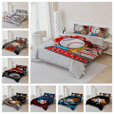 3D Baseball Letter Background Watercolor Quilt Cover Duvet Cover Comforter set