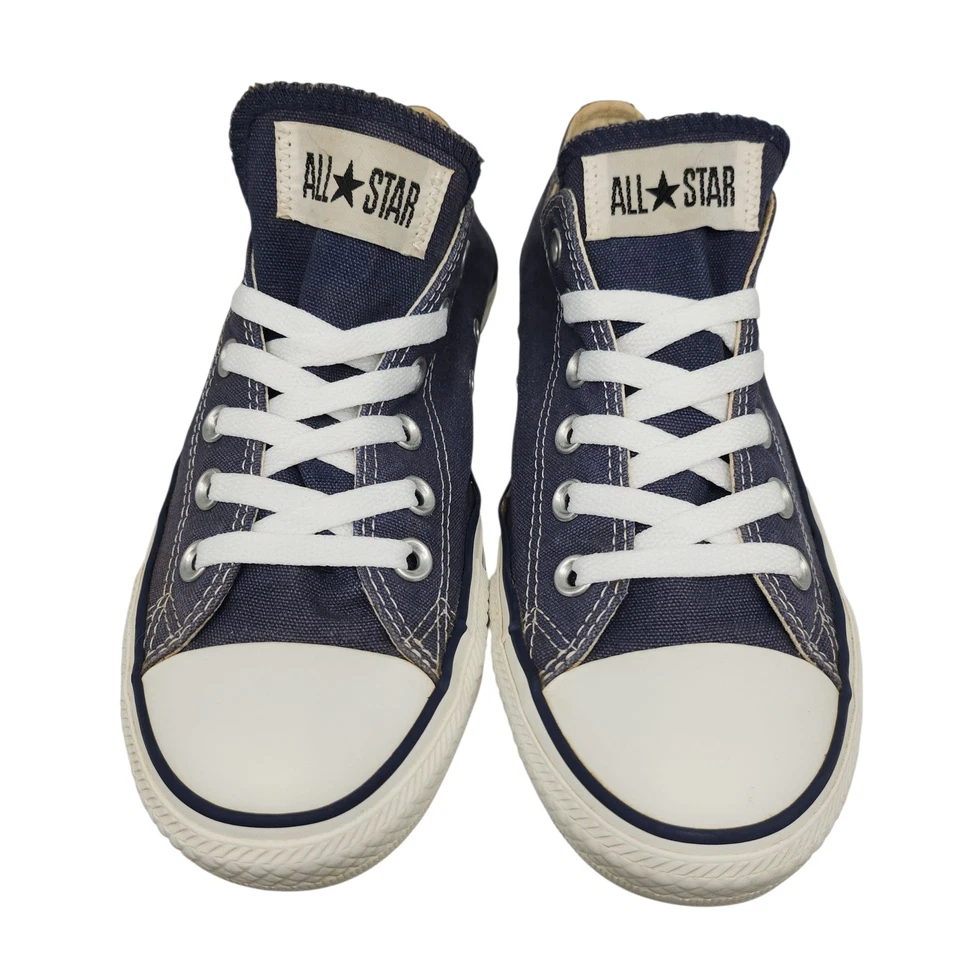 Converse Shoes Womens 9 Blue Gray Faded Denim Low Tops Grunge Skater Preppy - Image 4 of 4