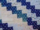 Victorian Quilt Top- STREAK O'LIGHTNING Pattern-Lots of Blue-64x82-VG-DRAMATIC — photo 4