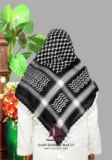 ZAIN Free Palestine Shemagh scarf, keffiyeh houndstooth, arab cotton Scarf